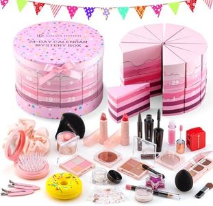 Color Nymph Kids Makeup Kit for Girl - 24 Days Surprise Beauty Mystery Box | Make Up Birthday Gift Set for Girls Ages 6-12, Makeup Gift Sets for Bday Countdown, Cosmetics Kit for Kids Teens #Pink