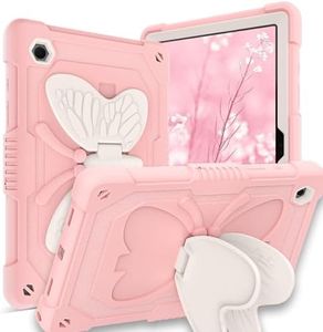 ROUMAYMAY for Samsung Tab A9 Plus / A9+ 11 Inch 2023 Case with Kickstand Butterfly Wings, Protective Cover for Samsung Galaxy Tab A9 Plus, Tablet Case with Stand Cute Kids Girls, Pink