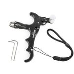 limaity Bow Release Aids 4 Fingers Release Aid Aluminum Alloy 360° Rotatable Thumb Release High Sensitivity Adjustable Compound Bow Release Aids for Compound Bow