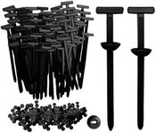 Nylon Universal Cable Tie Buckle, Heavy Duty Self-Locking Nylon Zip Ties Holder, Multipurpose Plastic Cable Ties, UV Resistant Black Zip Tie Wraps for Home, Office, Garden, Car Daily Repair (150PCS)