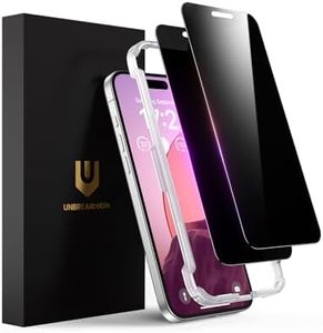 UNBREAKcable Privacy Screen Protector for iPhone 16/15, 28° Anti Spy Tempered Glass Film, Full Coverage, Anti-Scratch, 9H Hardness, Military Grade Protection, 99.99% HD, Sensitive Touch, 2 Pack