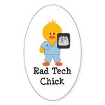 CafePress Rad Tech Chick Oval Sticker Oval Bumper Sticker, Euro Oval Car Decal