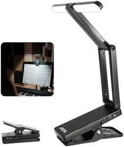 AROMA Sheet Music Stand Light Clip On Rechargeable with Adjustable Angle Piano Lamp with 2 Brightness for Musician Player Reading