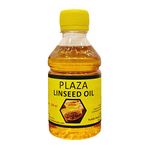 PLAZA Linseed Oil Pure - 200 ml Pack (Bat Oil) Used for Wood Polishing and Wood Strength, Used for Cricket Bats, Used for Mixing in Paints for Enhanced Gloss, Good Massaging Oil.