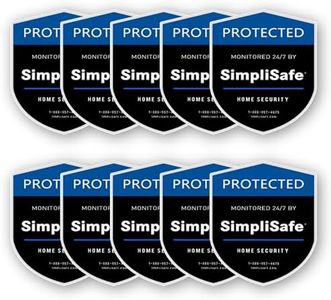 Door/Window Stickers - Home Security Alarm Decal for Simpli-Safe (10 Pack)