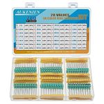 AUKENIEN 1W 28 Values Inductor Kit 280 Pieces 0510 1uH to 10mH Color Ring Inductors Assorted Set