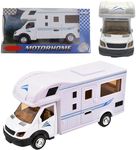 D.A.Y. Republic Diecast, White Motorhome Camper Van, Perfect for Kids Gifts, Scale Toy for Boys and Girls, Colours Sent at Random