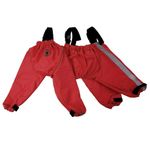 FouFou Dog 62554 Bodyguard Protective All-Weather Dog Pants, Small, Red ,S (Pack of 1)