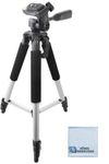 57-Inch Pro Series Aluminum Camera Tripod for Panasonic Lumix DMC-FZ1000 DMC-FZ200 LX7 ZS20 ZS25 FZ70 LF1 TS5 TS20 TS25 ZS40 SZ3 LZ40 XS1 FH10 & More + Microfiber Cloth