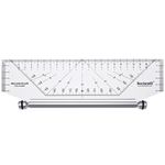 Rolling Ruler 25cm - Parallel Ruler - Technical Drawing Ruler with Handle - Parallel Rolling Ruler - Architect Drawing Ruler - Parallel Glider Ruler Metric - Multipurpose Roller Ruler - Scale 1:1