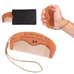 Labor Comb Set, Wooden Birthing Comb Childbirth Hair Comb with Storage Bag & Lanyard Labor Gift for Women Pregnancy Comb Delivery Essentials for First Time Moms Pregnancy Gift