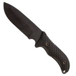 Schrade SCHF36CP Frontier 10.4in High Carbon Steel Full Tang Fixed Blade Knife with 5in Drop Point and TPE Handle for Outdoor Survival, Camping and Bushcraft