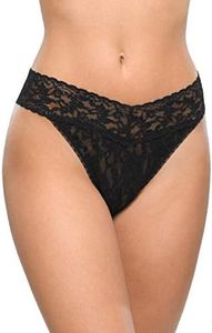 hanky panky, Signature Lace Original Rise Thong, One Size (4-14), Black