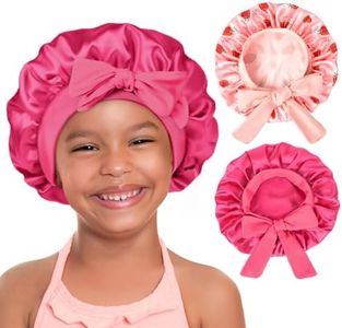 YANIBEST 2 PCS Soft Satin Bonnet, Overnight Protection, Kids Toddler Baby