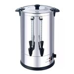 CVS Stainless Steel Electric Catering Urn 13.9 Liter 1650 Watt - Water Boiler - Tea Urn Kettle - Water Level Indicator - Anti-drip Tap - Temperature Control - Commercial Coffee Urn (13.9 Liter)
