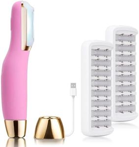 CEVEK Sonic Dermaplane Razor for Women Face, Dermaplaning Tool for Face, Facial Hair Removal for Women, Sonic Edge Technology, Peach Fuzz with 16 Replaceable Blades(Pink)