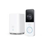 eufy Security, Wireless Video Doorbell (Battery-Powered) with 2K HD, No Monthly Fee, On-Device AI for Human Detection, 2-Way Audio, Simple Self-Installation, White