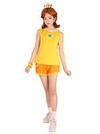 miccostumes Women's Yellow Tennis Outfit Cosplay Costume with Crown (S)