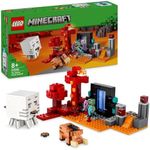 LEGO® Minecraft® The Nether Portal Ambush 21255 Adventure Set, Building Toy for Kids and Gamers with Battle Scenes and Iconic Characters,for Boys and Girls 8 Years Old and Over