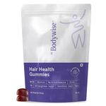 Be Bodywise Biotin Hair Gummies for Stronger, Shinier Hair & Nails | 90 Day Pack | High Potency Biotin, Zinc, Folic Acid, Fibre & Multivitamins | Strawberry Flavour | No Added Sugar, Gut Friendly
