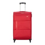 VIP Widget Durable Polyester Soft Sided Check-in Luggage Spinner Wheels with Quick Access Front Pockets (Large, 79cm, Red)