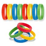 Mivofun 8PCS Building Block Bracelets, Colorful Brick Silicone Wristbands for Goodie Bag Fillers Carnival Prize Party Favors Birthday Gift Supplies, 4 Colors (20CM/7.87")