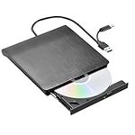 External CD DVD Drive, Type-C USB 3.0 Portable Drive Reader DVD CD RW Writer Burner Player Optical DVD Drive External Disk Drive for Laptop, Desktop, PC, Mac, IOS, Windows 11/10/8/7 / XP/Linux/Vista