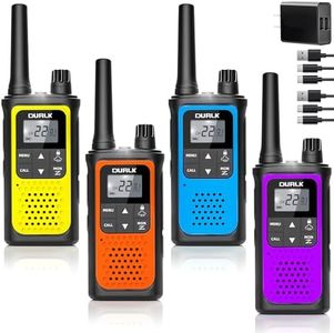 Walkie Talkies Long Range for Adults - Rechargeable Walkie Talkies Two Way Radios 22 FRS Channels, NOAA Weather Alerts, 1800mAh Li-ion Battery, LED Flashlight, VOX for Hiking Camping Cruise (4 Pack)