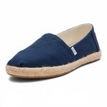 TOMS Recycled Cotton Canvas Navy Espadrilles,UK-6