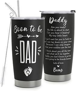 New Dad Gifts for Men - First Time Dad Gifts - Gifts for New Dad - First Fathers Day Gift from Baby - Pregnancy Announcement - Baby Revearl for Husband - Dad to Be Stainless Steel Tumbler 20oz