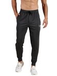 chopper club Men's Joggers in Medium Thick Polyester Stretchable Fabric in Slim Fit Sweatpants Anthra Melange S