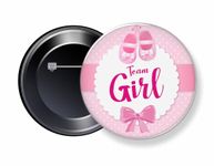 Team Girl Button Badges - 58 mm (Pack of 10)