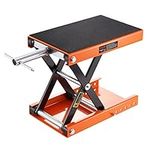 VEVOR Motorcycle Lift, 1100 LBS Motorcycle Scissor Lift Jack with Wide Deck & Safety Pin, 3.7"-13.8" Center Hoist Crank Stand, Steel Scissor Jack for Street Bikes, Cruiser Bikes, Touring Motorcycles