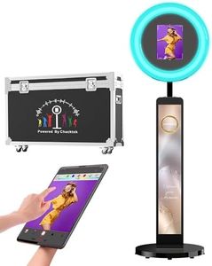 HARZHI Portable Photo Booth Compatible with Ipad, for Ipad Photo Booth Shell Stand Stand Provide Chacktok Photo Booth Software for Party and Wedding, Free Custom Logo, Flight Case