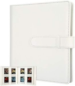 256 Pockets Photo Album for Fujifilm Instax Mini Camera, Photo Album for Polaroid, Leather Cover, Photo Album for Instax Mini 12 11 9 40 90 8 7 Evo LiPlay Instant Camera, 2x3 Photo Album(White)