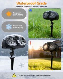 MOSSNDAR Christmas Snowflake Projector – LED Holiday Light Display