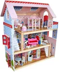 KidKraft Chelsea Cottage Wooden Dolls House with Furniture and Accessories Included, Play Set for Miniature Dolls, Dollhouse for Mini Dolls, Kids' Toys, 65054 - Amazon Exclusive