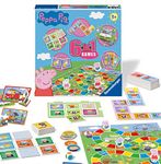 Ravensburger Peppa Pig 6 in 1 Games Compendium Set for Kids Age 3 Years and Up - Bingo, Memory, Dominoes, Snakes & Ladders, Checkers & Cards