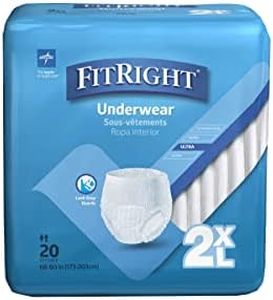 FitRight Adult Incontinence Underwear, Heavy Absorbency, XX-Large, 68-80 (20 Count)