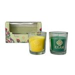 EKAM Pack of 2 Shot Glass Scented Candles| Long Lasting| Ideal for Home Décor, Aromatherapy & Gifting| Lead-Free Wick|43 g Neroli & Lime and Nagachampa Shot Glass Candles, 10 Hours Burn Time Each