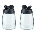 Salt and Pepper Shakers, Moisture-Proof Condiment Holders 150ML, 2/Pack