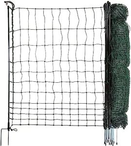 horizont Clôture pour chiens strongLine 110, 15 piquets en fibre de verre - double pointe 50 m de long, 110 cm de haut - le tout sans électricité, clôture pour chiens Camping