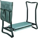 LEMY Garden Kneeler Seat Multiuse Portable Garden Bench Garden Stools Foldable Stool with Tool Bag Pouch EVA Foam Pad