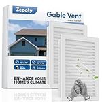 Zepoty 2-Pack Paintable Gable Vents - 12" x 18" Aluminum with Screen, Maximize Ventilation in Attics and Sheds, Vent Opening: 10" x 16"