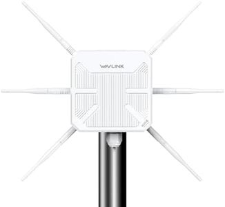 WAVLINK AX3000 Outdoor WiFi 6 Extender, Long Range Outdoor Access Point, 6x7dBi Antennas, PoE Powered, IP67 Waterproof Lightning Protection, Starlink Compatible for Farm, RV, Cameras