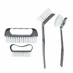 Dish Brush with Plastic Handle Kitchen Scrub Brushes for Cleaning Dish Soft Grip And Non-Scratch Bristles Scrubber Cleaner Pot Pan Kitchen Sink Cleaning Household Accessories 4 Pack