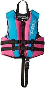 O'Neill Child Reactor USCG Life Vest, Petunia/Turquoise/Black, 30-50 lbs