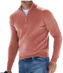 Men's Cashmere Zip Basic Sweater, M