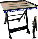 NTG Folding Welding Table With Stepless Tilt, Workbench With Steel Plate – Workbench Workshop Table