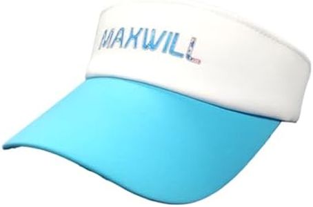 Maxwill Sports Sun Visor Men Women Lightweight Packable Cooling Stretchy Visor Hat for Running, Tennis, Golf (US, Numeric, 6 7/8, Blue)
